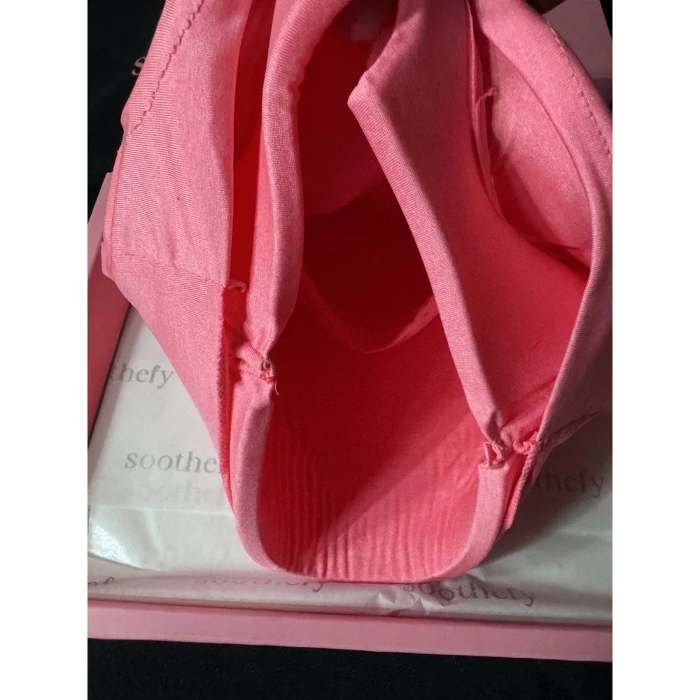 Soothefy Migraine Relief Cap w/ Slide-Up Eye Mask - Coral‎ Pink